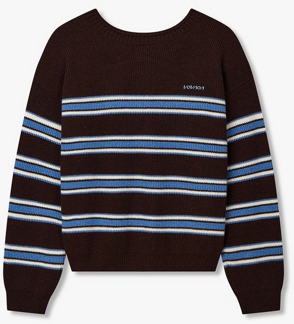 [백화점 홈쇼핑 정품] 보브 울 블렌드 투웨이 스트라이프 풀오버 (7155450016)