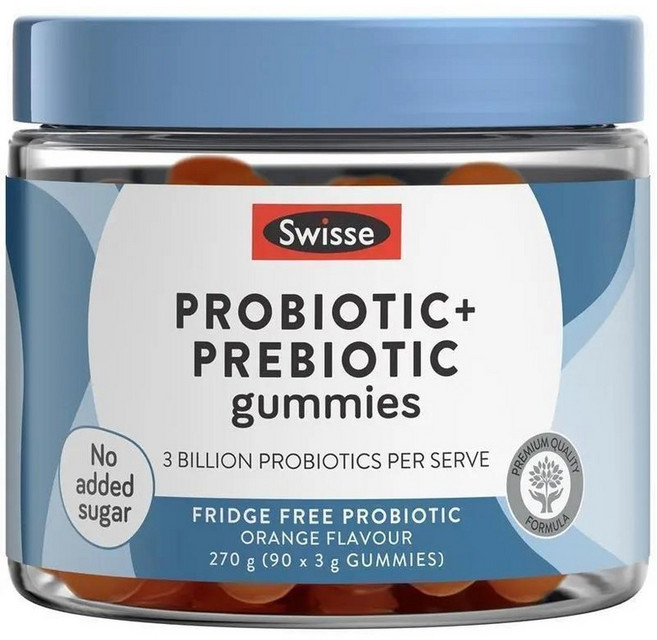 호주 스위스 Swisse Adult Probiotic + Prebiotic Gummies 성인용 프로바이오틱스 + 프리바이오틱스 구미, 1개, 90정