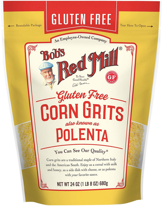 밥스 레드 밀 폴렌타 밀 무유제품 24 oz (680.4g) Bob's Red Mill Gluten Free Corn Grits / Polenta 24 Ounce, 680.4g, 1개
