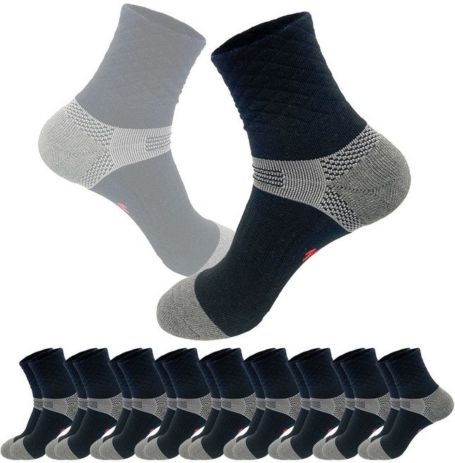 벗겨지지 않는 브이존 기능성 등산양말 러닝 스포츠 아웃도어 이중쿠션, 1세트, 블랙