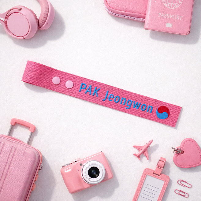 캐리어 네임택 러기지택 골프백 여행 가방 이름표 비비드 스트랩 네임텍