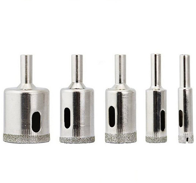 5PCS 다이어몬드홀소 유리홀소 유리기리 홀커터 코어비트 타일 도자기 항아리 화분 대리석구멍뚫기 다이아몬드홀소 세라믹천공 유리천공 10mm 14mm 20mm 25mm 30mm, 1세트