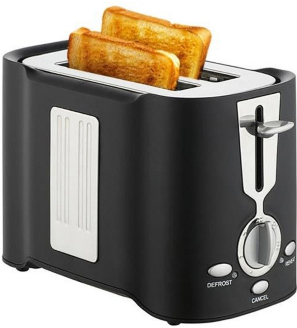 家用全自動伏特麵包機 烤麵包機 吐司機 三明治 多士爐 早餐機, 黑色款 110V美規, 1個