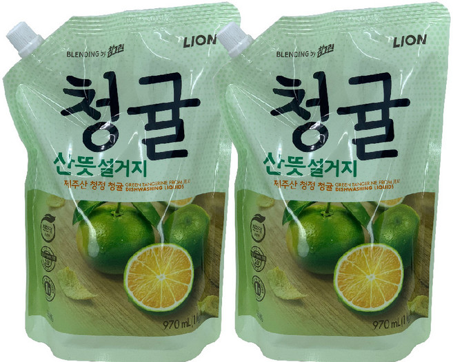참그린 청귤산뜻 설거지1kg, 2개