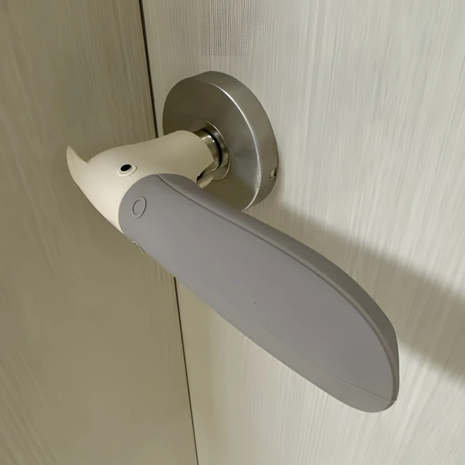 카멜리안 버드 실리콘 문손잡이 커버 도어 문고리 손잡이, 그레이 - 쿠팡