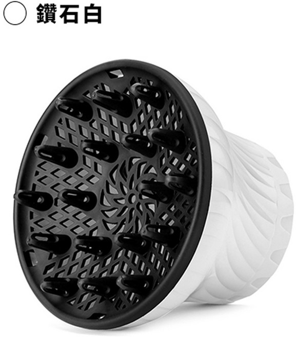 捲髮烘罩 熱風罩 美髮烘罩 烘髮罩 吹風機烘罩 萬用烘罩 熱烘罩 風罩, 1個, 捲髮烘罩-鑽石白, 閃耀黑、鑽石白