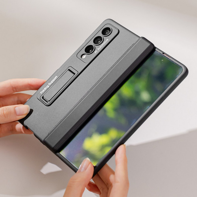 슈퍼쉘 강화유리 힌지 보호 스탠드 자석 케이스