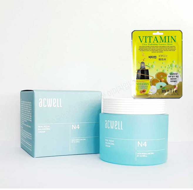 아크웰 리얼 아쿠아 밸런싱 크림+랜덤 마스크팩 증정, 1개, 50ml