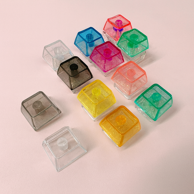 펫더월드 투명 포인트 키캡, 옐로우