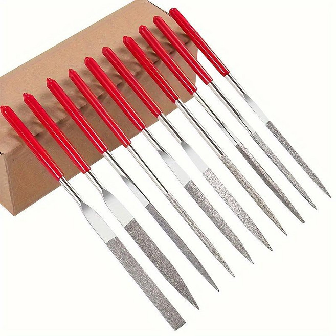 정밀 작업용 목공 수공구 다이아몬드 바늘 파일 10종 세트, 1개