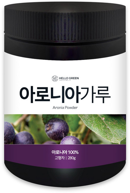 헬로우 그린 국산 아버지가 직접 키운 햇 아로니아 분말 가루 280g 파우더, 1개