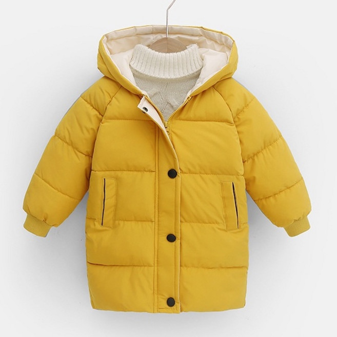 愛北鼻之家 韓系中長版兒童外套 連帽鋪棉保暖外套