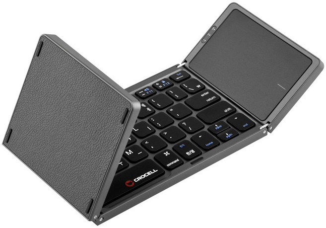 크로셀 C-Flip Sense Touch 3단 접이식 키보드 블루투스 5.1 멀티페어링, 제조사축
