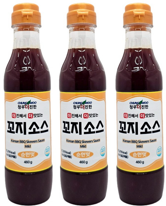청우 더진한 꼬지소스 순한맛, 460g, 3개
