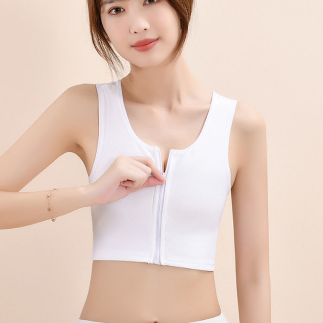 앞지퍼 가슴압박브라 빅사이즈 가슴작아보이는 미니마이저 가슴압박붕대 스포츠브라 M~3XL 까미샵