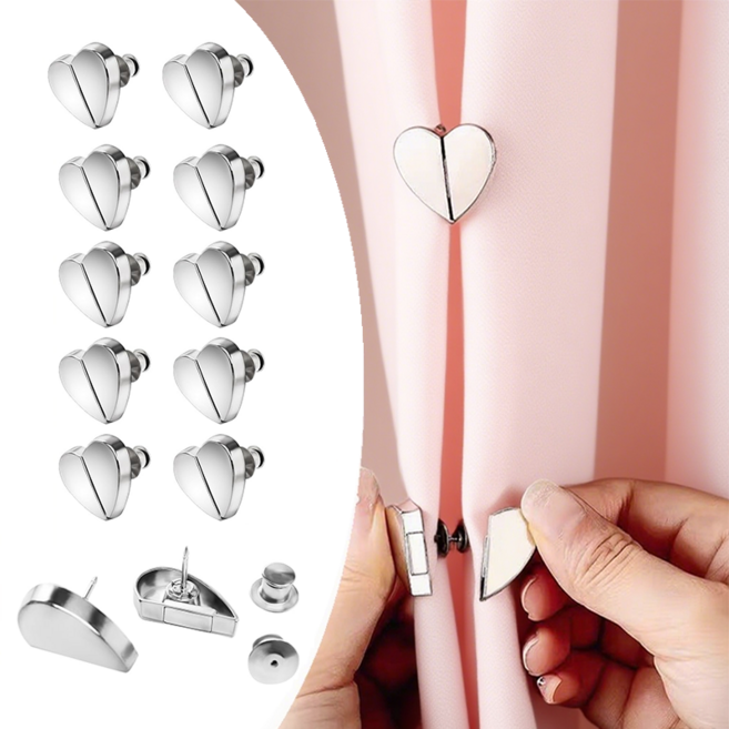 루이 다기능 마그넷 커튼클립 실내외용 내구성 합금소재, 5개, 은색