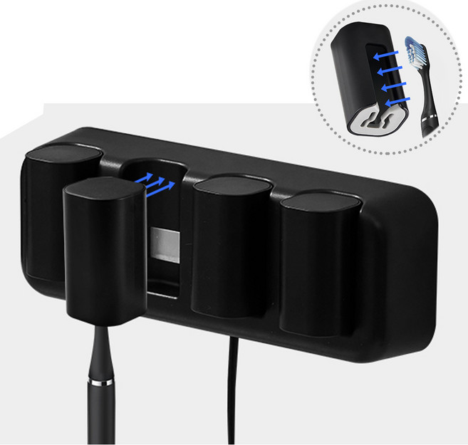 국내생산제작 더본케어 히팅형 칫솔살균기 가정용 벽걸이형 칫솔 건조 소독기, 더본케어 칫솔살균기 블랙, 더본케어 칫솔살균기 블랙