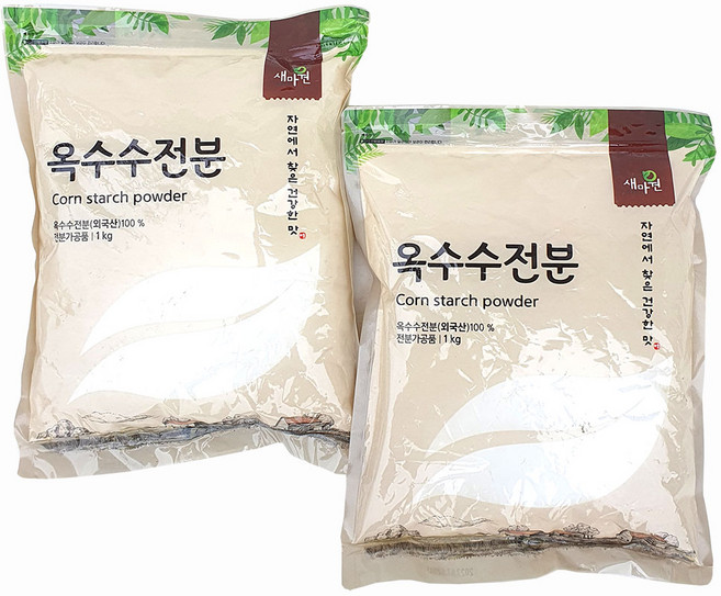 새마원 소연 NON GMO 옥수수전분 100프로 콘스타치, 1kg, 2개