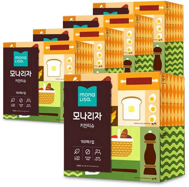 모나리자 뽑아쓰는 키친티슈 150매, 10개