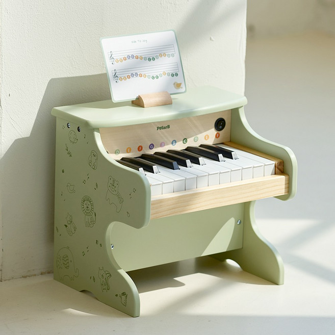 폴라비 아기 피아노 장난감 유아 미니 전자 피아노 악기놀이 교구 3세 4세, 민트, 1개