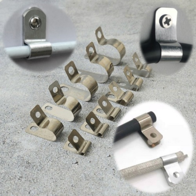 전선 정리 고정 새들 R자 스텐 케이블 클램프 11-18mm, 11mm, 1개