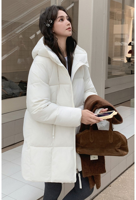 ANYOU 겨울 도톰 하프 패딩 따뜻한 패딩 점퍼