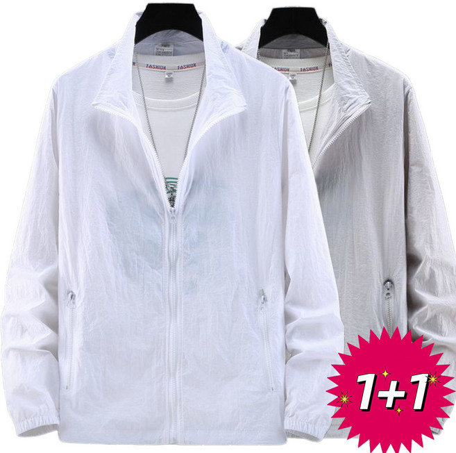 1+1 남성 여름자켓 자외선차단 자켓 캐주얼 바람막이 점퍼 ZBW260304264 46