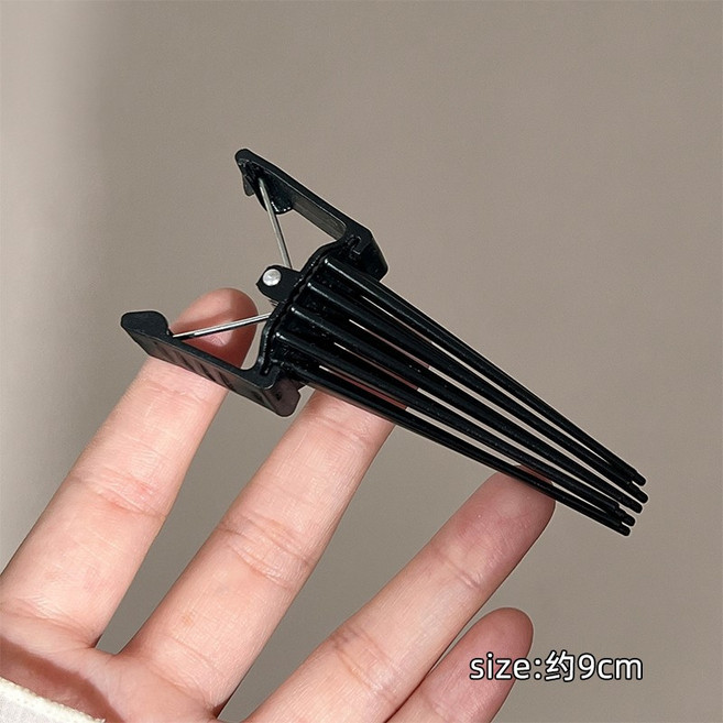 蓬鬆髮夾神器 無痕髮卡 墊髮根 造型夾, 1個, 黑色蓬鬆夾