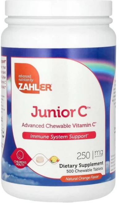 비타민c 자흘러 주니어 C 츄어블 비타민 내추럴 오렌지 250mg 정제 500정, 1개 - 쿠팡