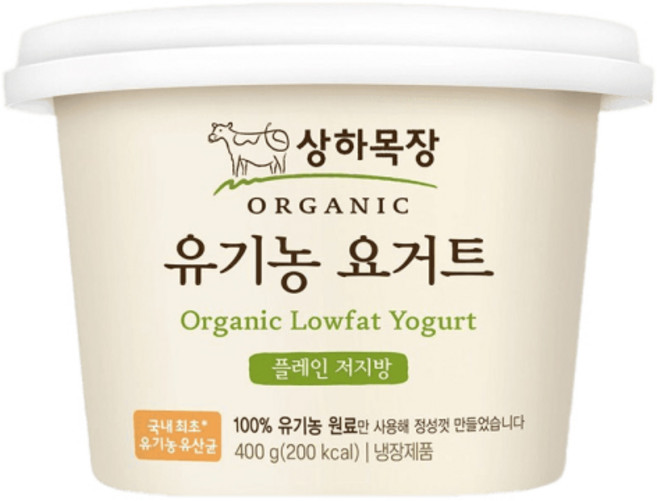 상하목장 유기농 요거트 플레인 저지방 400g, 4개