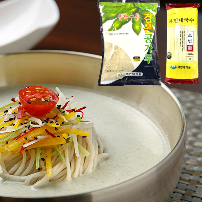 복만네 콩국수용 검은콩 콩가루 850g & 소면 1500g, 1개