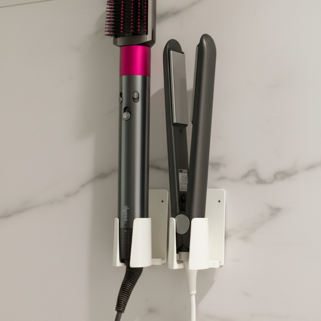 미누즈 다이슨 에어랩 호환 거치대 무타공, 화이트, 1개