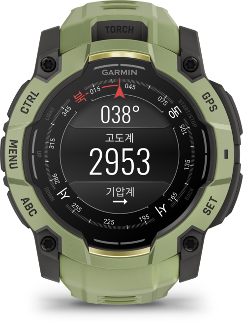 가민 인스팅트 3 AMOLED 알파인 러쉬 GPS 스마트워치, GPS + 블루투스, 50mm, FernGreen
