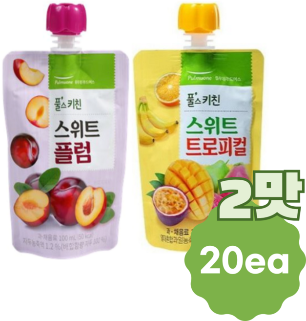 풀무원 풀스키친 플럼 트로피컬 2가지맛 20EA 100ml