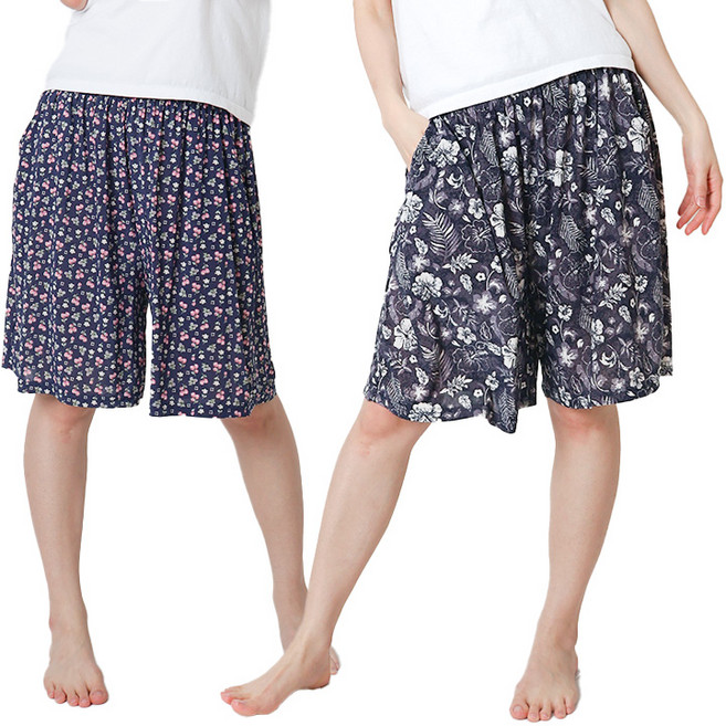 1+1 폭스 냉감 5부 잠옷바지 2종 E6 여성용