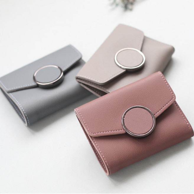 JACE 모던 라운드 링 여성 미니지갑 학생 반지갑 카드수납 데일리지갑