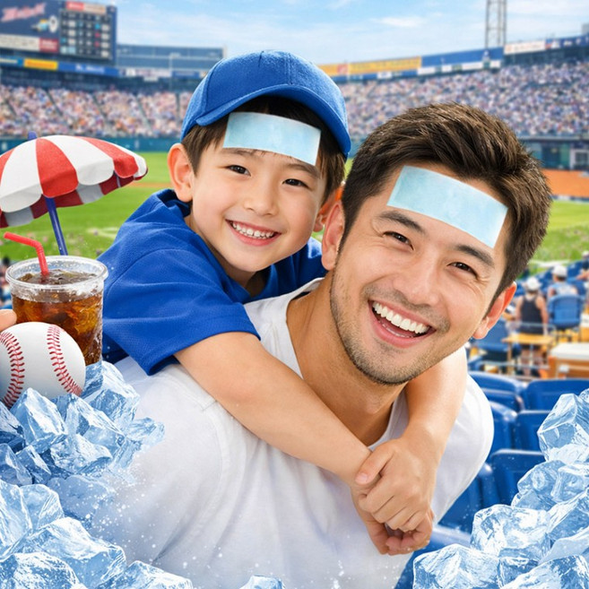 이마 쿨패치 아이스 냉각시트 야구장 야외용 2P DD-10252-1, 1개