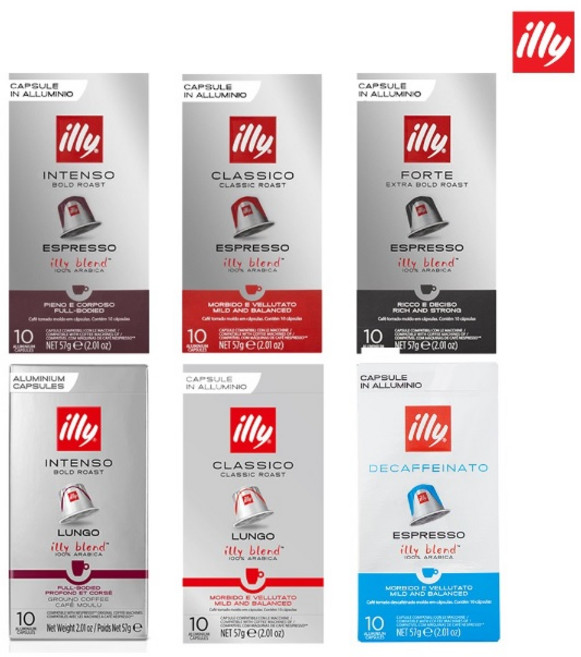 일리 네스프레소 호환캡슐 커피 10개입 6종 60캡슐 인텐소10 클래시코10 클래시코룽고10 포르테10 디카페인10 인텐소룽고10, 1개, 6개입