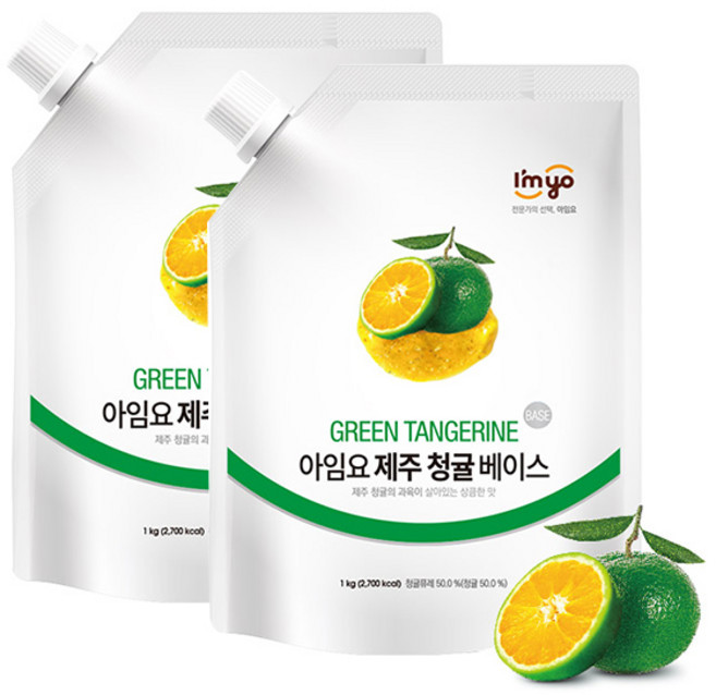 아임요 청귤 베이스 농축액, 1kg, 2개