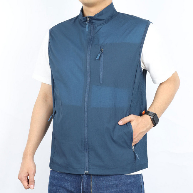 1+1 남자조끼 여름 스판 간절기 아우터 나일론 아우터조끼