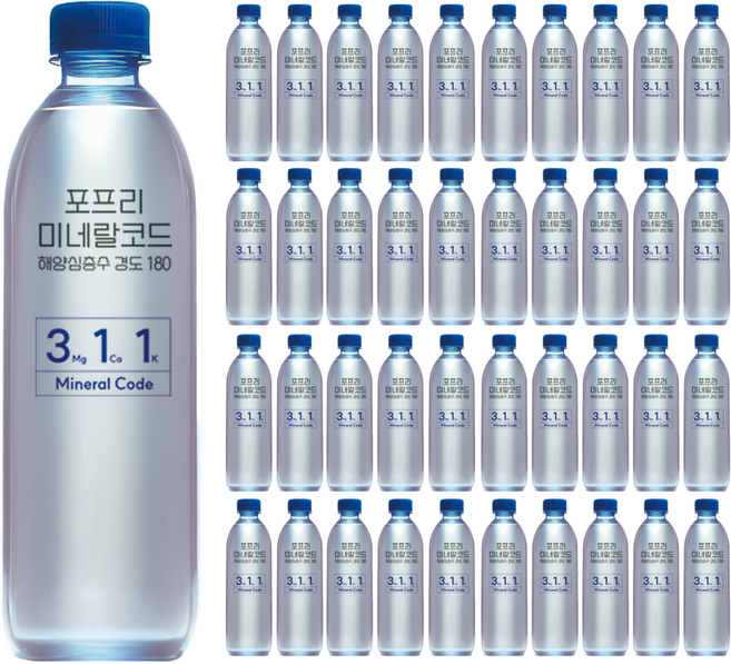 포프리 해양심층수 미네랄코드 경도180, 40개, 500ml