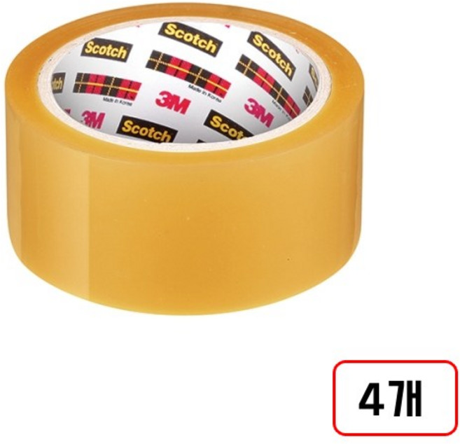 3M)포장용테이프(PK65/48mm), 4개, 갈색(48mm*40M/M320162)