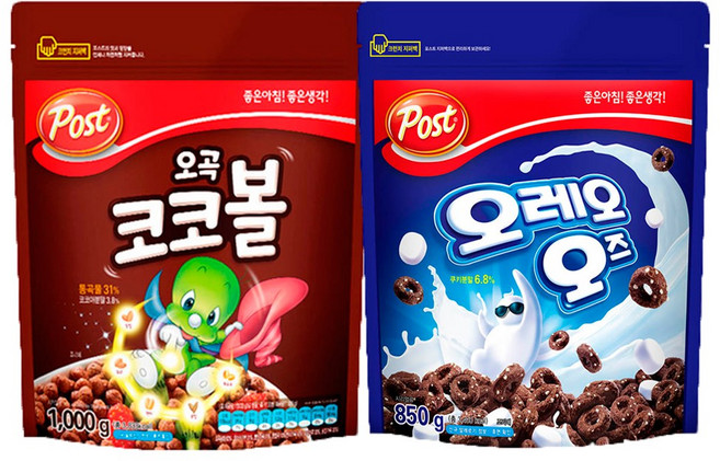 포 스트 오곡코코볼1kg+오레오오즈850g, 2개, 850g