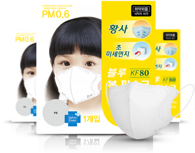 블루본투디(KF80)(소형), 1개입, 50개, 백색