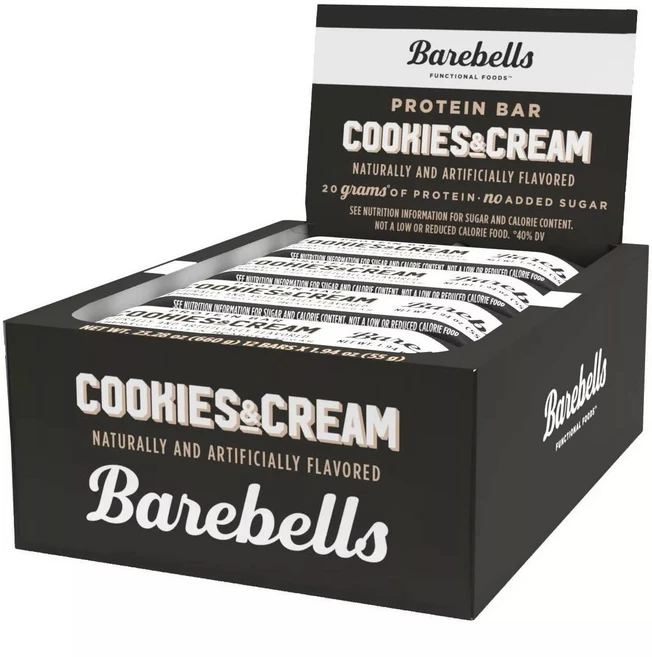 베어벨스 바 단백질 쿠키 크림 NS 1.94oz, 55g, 12개 - 쿠팡