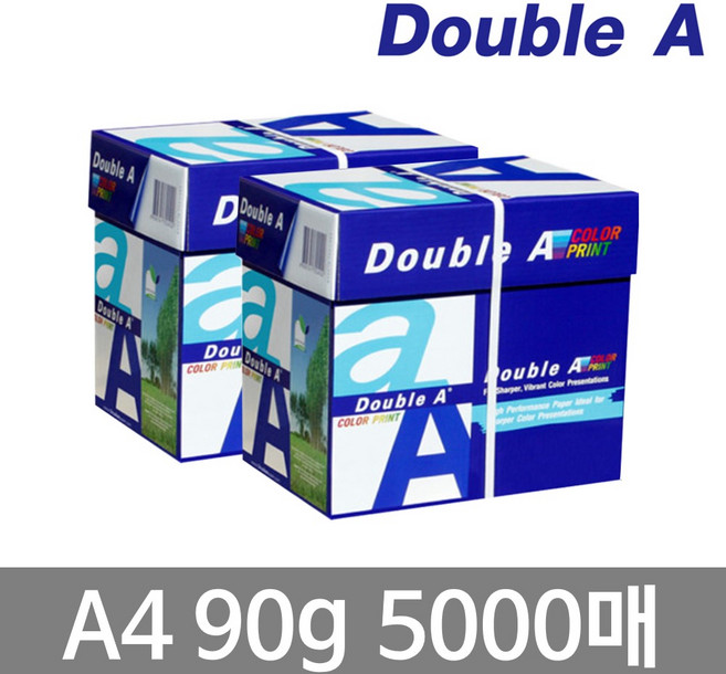 [더블에이] A4 복사용지(A4용지) 90g 2500매 2BOX, 상세 설명 참조