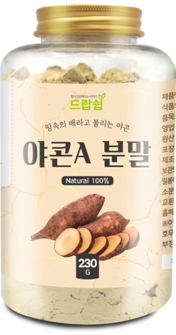 드랍쉽 야콘A 분말 국산 230g(통) 야콘 가루, 야콘A 분말[국산] 230g[통], 1개, 230g