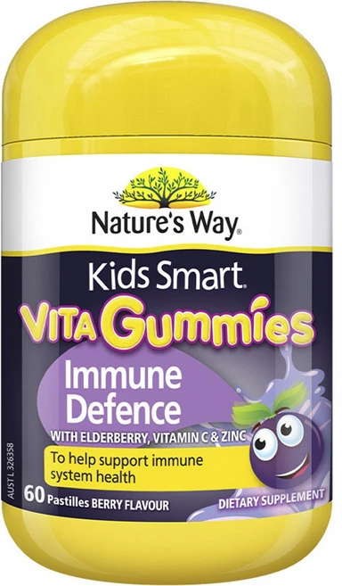 네이쳐스웨이 키즈 스마트 비타 구미스 이뮨 디펜스 베리맛 패스틸, 60정, 1개 - 쿠팡
