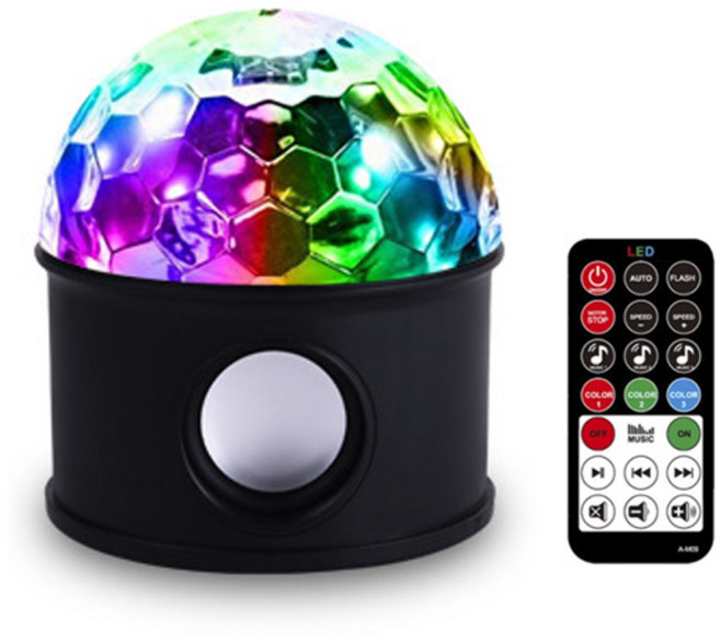 파티투나잇 파티 캠핑 LED 미러볼, 혼합색상, 1개