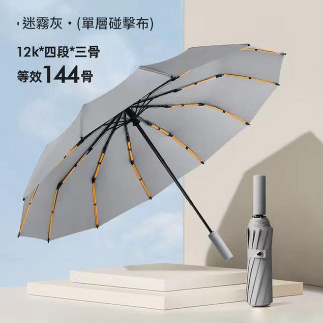 192骨全自動晴雨傘 晴雨兩用 黑膠抗風防曬遮陽傘